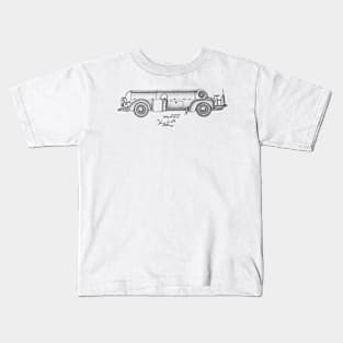 Service Motor Truck Vintage Patent Drawing Kids T-Shirt